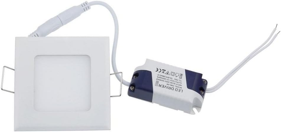 Brightsky 3w Warm White Square LED Panel Light Recessed Ceiling Downlight AC85-265v [Energy Class A]