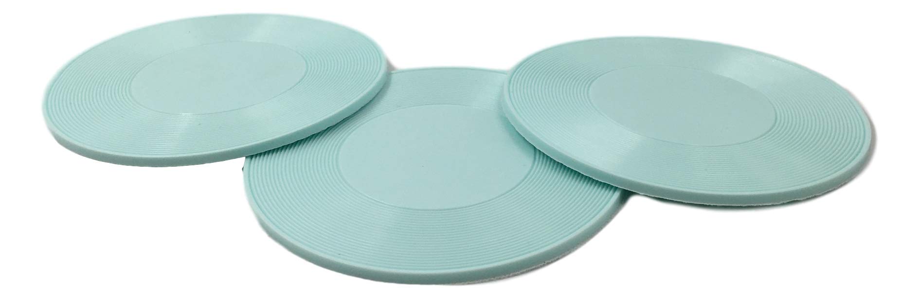 Silicone Beverage Coasters for Kitchen Home Office Unique Design Round Shapes for Tea & Coffee Protection (Green, Set of 3 Beverage Coasters)