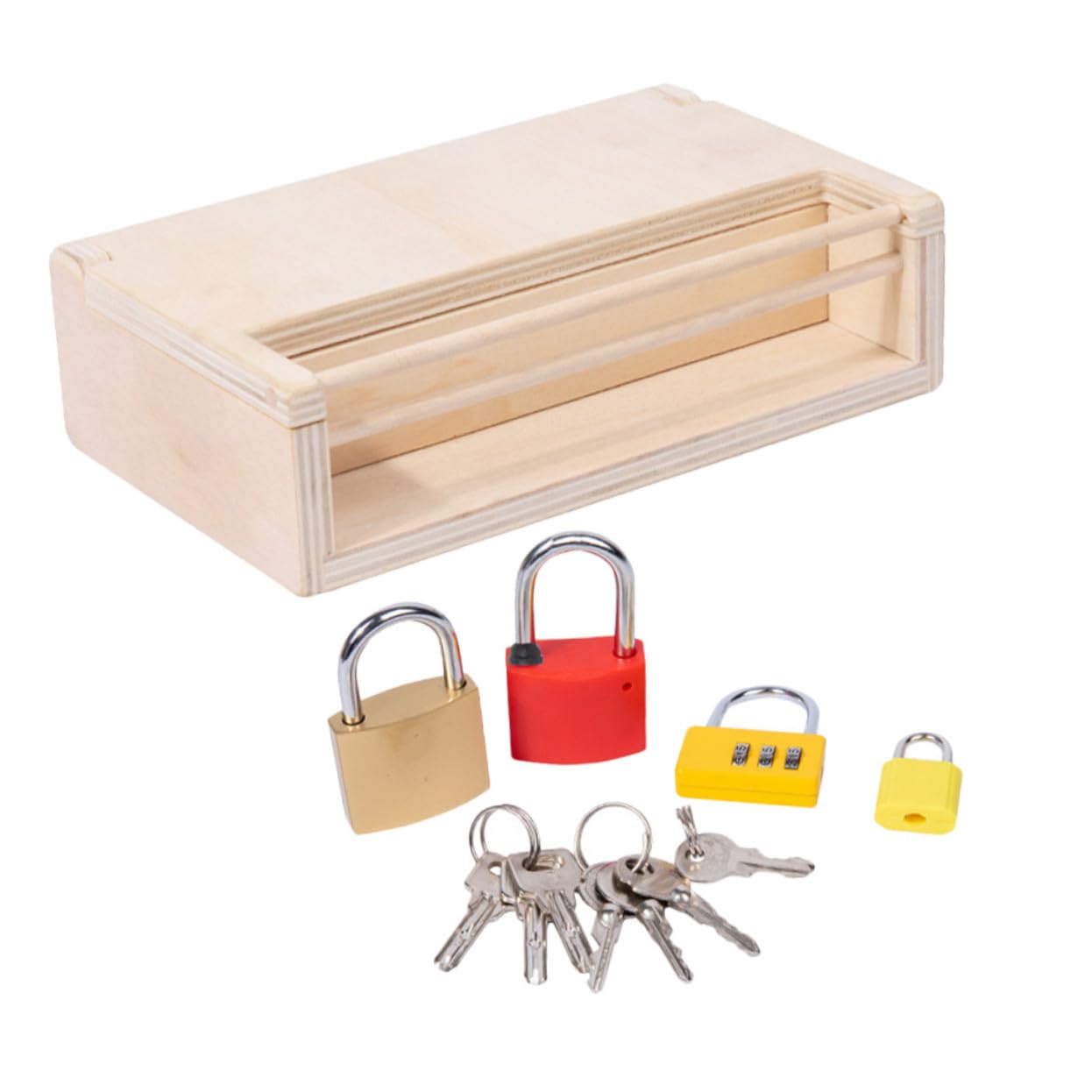 Educativo de Madera Montessori para Bebés Juguete de Encaje y Desbloqueo Desarrollo de Habilidades Motrices y Coordinación Manual para Pequeños