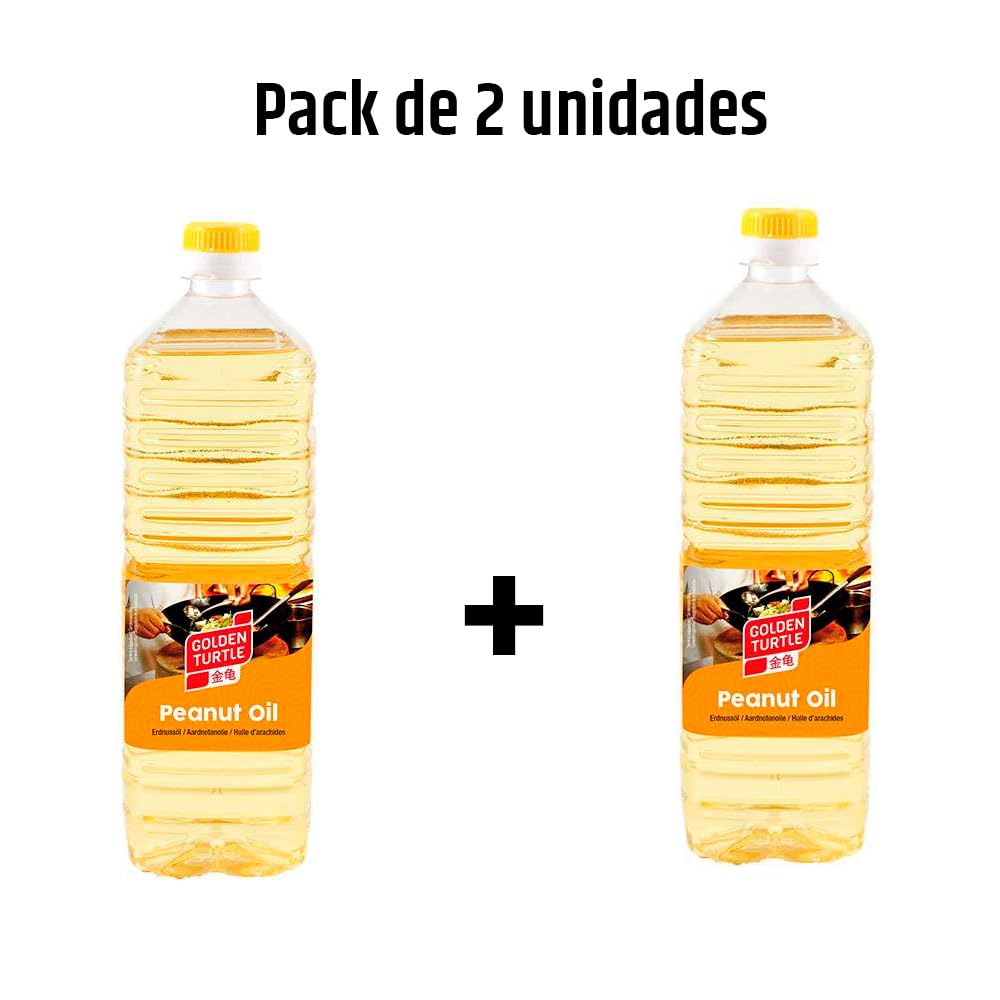 Cocinista Aceite de cacahuete refinado 2 x 1L para freír y wok, sabor suave y neutro, alta tolerancia al calor, ideal para cocina asiática, salteados y frituras crujientes