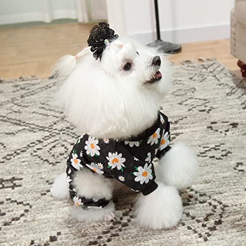 Image of CuteBone Small Dogs Outfit Soft Puppy Onesies Pjs Dog Pajamas Pet Coat Cat Apparel Comfy Doggie Jumpsuit Bodysuit for All Seasons