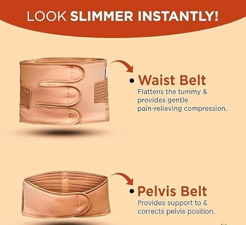 2-in-1 Postpartum Belly Band- C Section Recovery Must Haves Abdominal Binder for Women - Post Surgery Belly Binder Wrap and Waist Support, Belly Binder for Postpartum Support- ( Large to XXL only) - Image 8