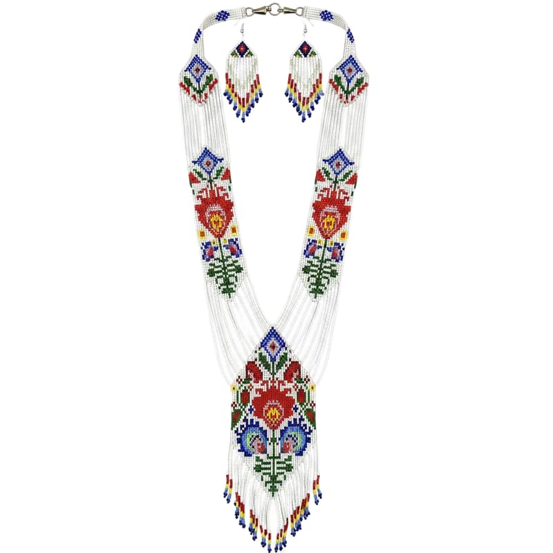 Collar ucraniano Gerdan de flores para lucir en eventos culturales