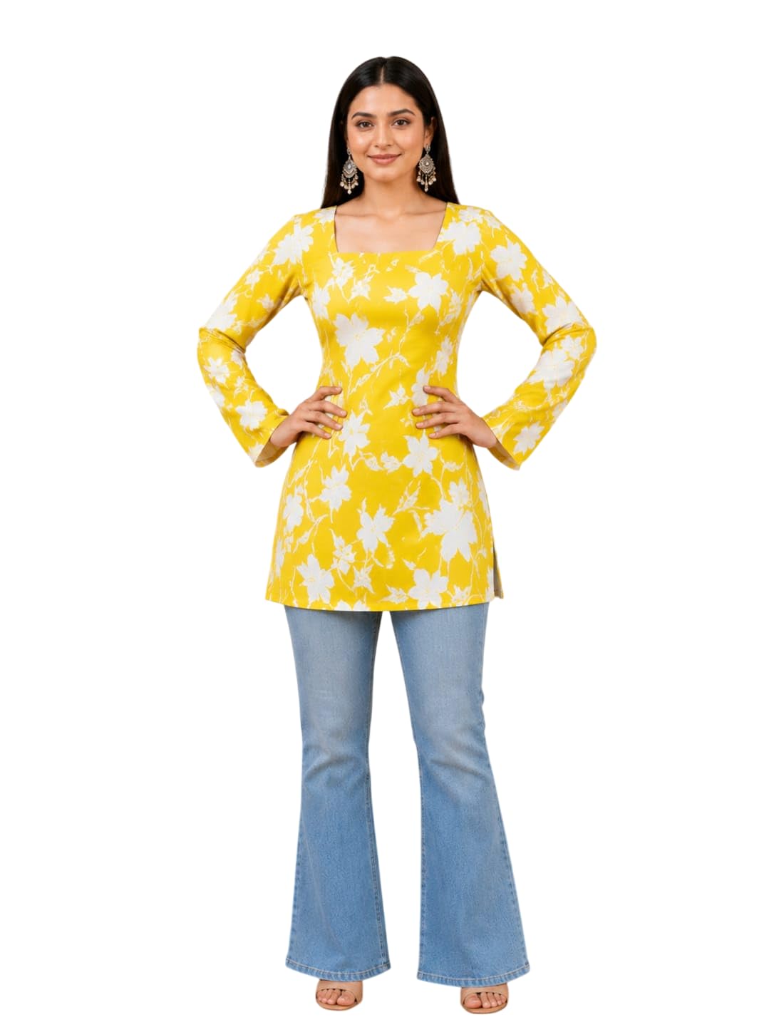 Women's Indigo Blue Printed Ryon Short Kurti-picture-56