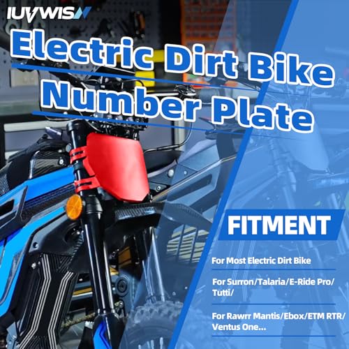 Image of Electric Dirt Bike Number Plate Front License for Surron Sur Ron LBX Talaria Sting MX3 /R MX4 MX5 Talaria XXX E-Ride Pro SR S SS 2.0 3.0 Tutti Soleil 01 Rawrr Mantis Ebox Dragster ETM RTR Red