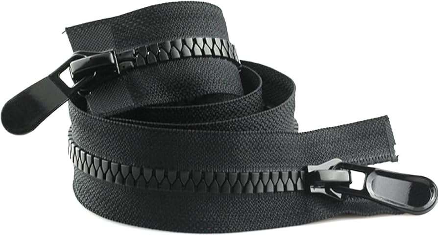 Amazon | Gehanico 大型ブラックジッパー 両開きファスナー 樹脂