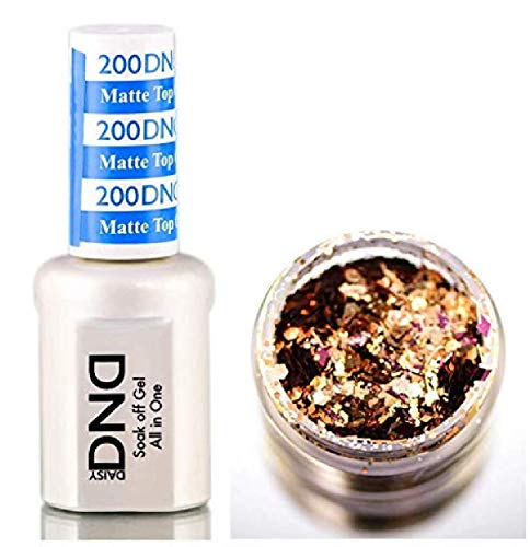 Daisy DND 200 MATTE TOP GEL, Soak off Gel NAIL All In One Daisy Top Coat for Nails (with bonus...