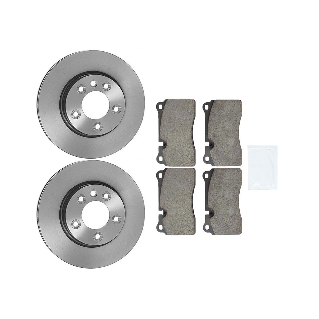 3pcs Front Ceramic Brake Pad and Rotor Brake Kit Replace 7L6615301N, 600.3224.20 fits Volkswagen Touareg 3.6L 2007 2008 2009 2010 2011 2012 2013 2014 2015 2016 2017