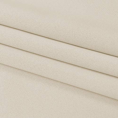 Dualife Cream Beige Curtains 72 Inch Length Blackout Window Drapes For Bedroom Thermal Insulated Room Darkening Curtains 2 Panels For Living Room Grommet Top 52 X 72 Inches Long Buttercream #TOP7