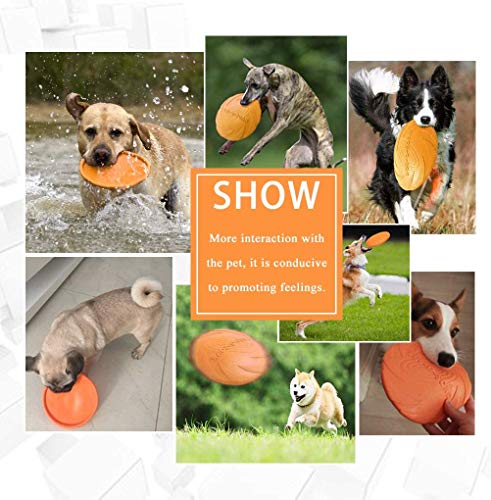 WELLXUNK Hunde Frisbees,Hund Scheibe, 2 Stück hundespielzeug Frisbee,Gummi Frisbee,für Land und Wasser,Hundetraining, Werfen, Fangen & Spielen(Grün + Orange)