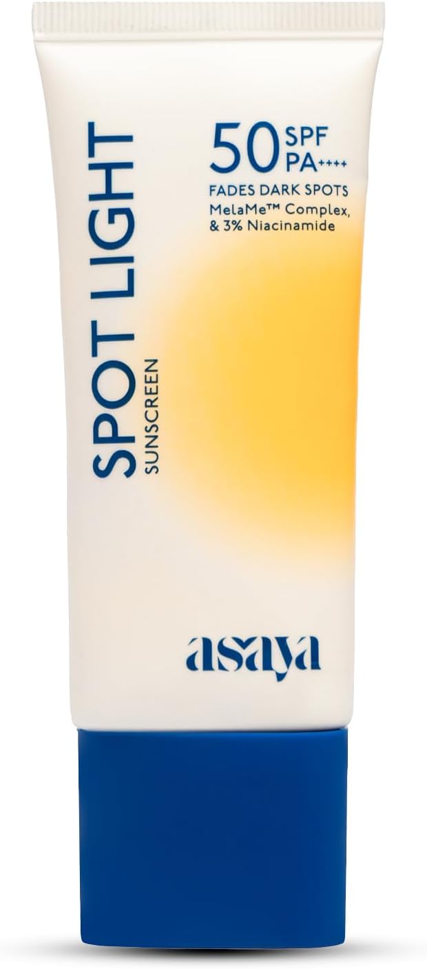 Asaya Glow-in-One Hydrating Sunscreen SPF 50 PA+++ | Broadspectrum Moisturizing Sunscreen with Hyaluronic Acid & Niacinamide | Oil-free & Lightweight | For Men & Women | All skin types | 50 ml