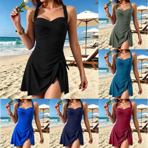 Tankini adelgazante fruncido que disimula el abdomen suavemente 2