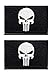 2er-Set Punish Skull Klett Patch Airsoft Patch Klett Militär Patches Aufkleber Abzeichen Klettbänder für Airsoft Cosplay Paintball Taktische Kleidung Rucksack Uniform Weste Hundegeschirr