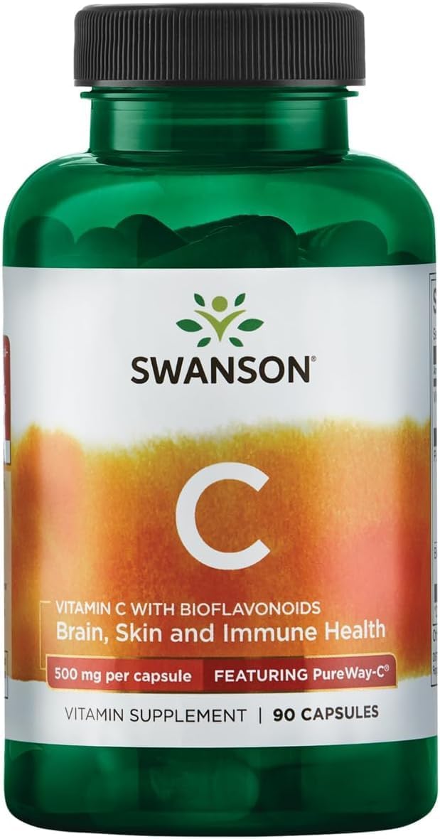 Swanson PureWay-Vitamin C 500 mg with Bioflavonoids, 90 Caps