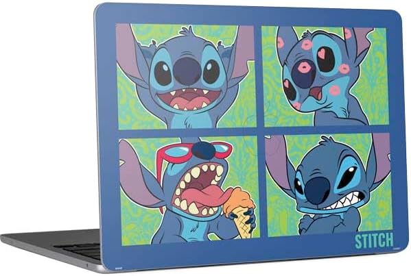 Skinit Decal Laptop Skin Compatible with MacBook Air 13in (2024-2025) - Officially Licensed Disney Lilo and Stitch Personalities Moods Design