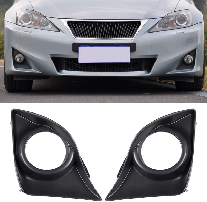 Front Left Right Bumper Fog Light Lamp Frame Bezel Cover Trim Compatible for Lexus IS250 IS350 2011-2013