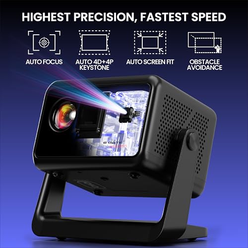 Image of E Gate Duster 5X Pro | Certified OS, Projector 4K Ultra HD | 100% Dust Proof | Fully Automatic Native 1080p | Whale OS on Android, official Netflix, Prime | Voice Remote, 500 ISO, HDMI-ARC-WiFi6 EGATE