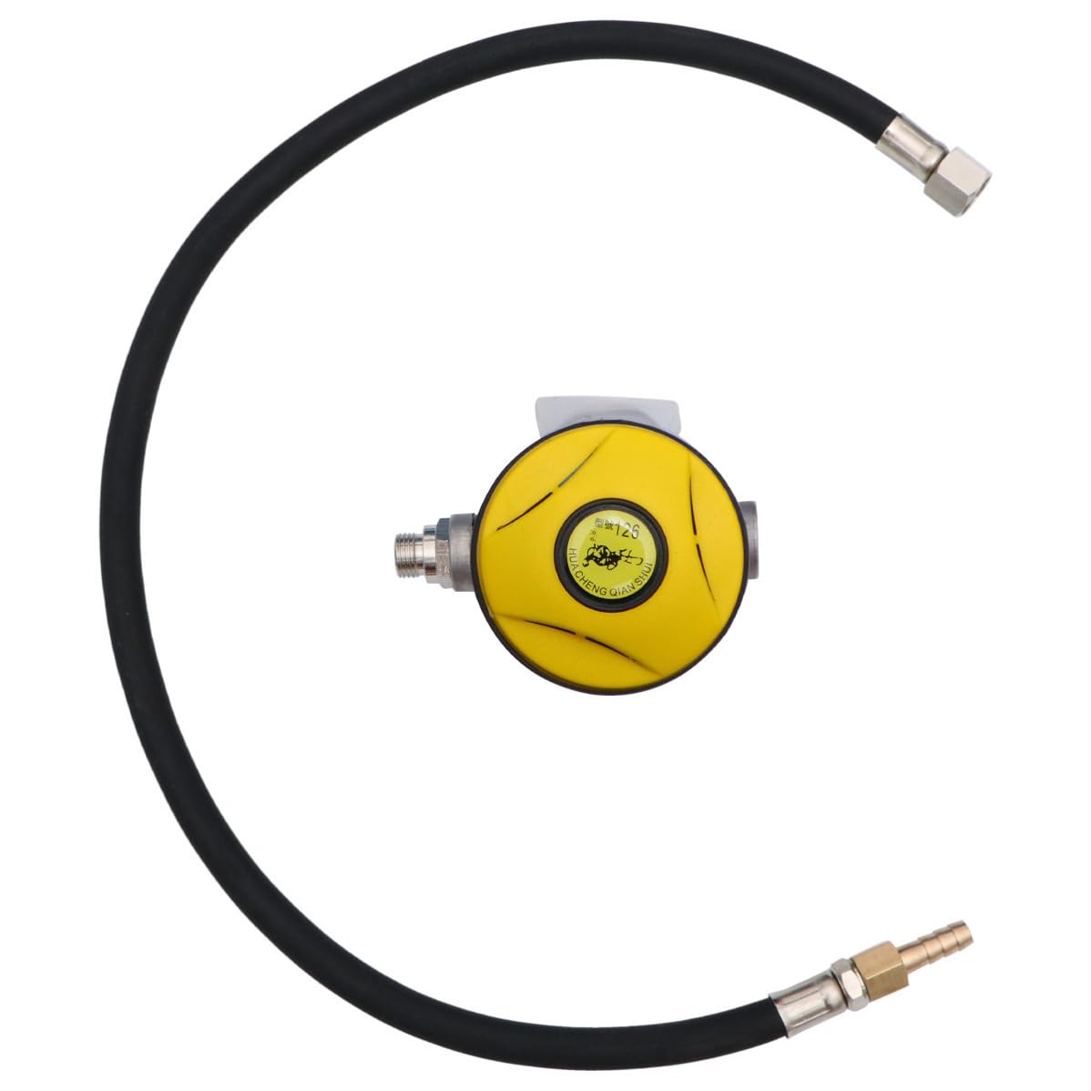 Subacqueo in Silicone per Immersione Secondario Giallo | Uso Ricreativo e Professionale, Leggero, per Principianti e Nuotatori