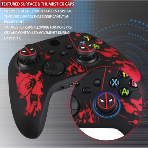 Image of YoRHa Non-Slip Silicone Cover for Xbox Series X /S Controller with Thumbstick Caps x 2 & (Depool Theme)