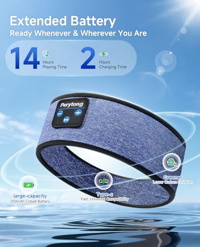 Image of Sleep Headphones | Bluetooth 5.4 Headband | Wireless Earbuds Earphones Sweat Resistant with Ultra-Thin HD Stereo Speaker, Headphone Band for Side Sleepers Workout Running Tech Gadgets Unique Gifts
