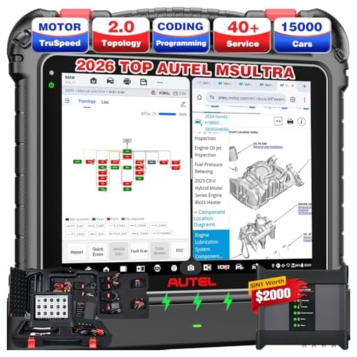 Autel Scanner MaxiSys Ultra, 2023 Newest MSULTRA Top Intelligent Diagnostic, [$2000 5in1 VCMI], Topology, ECU Programming & Coding, 40+ Service, Upgraded of MS919/ MS909/ Ultra Lite, FCA Autoauth