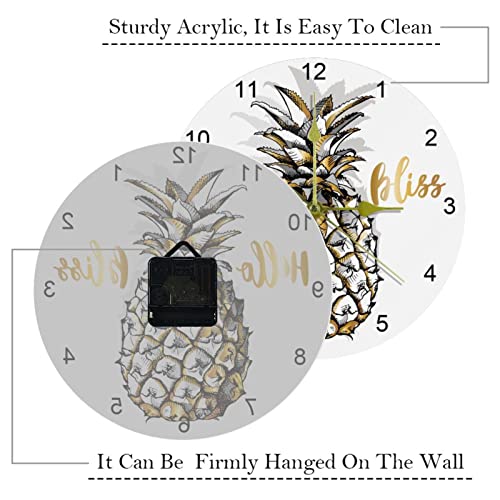 Horloge murale silencieuse quartz 25,4 cm chiffres arabes - 4