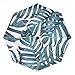 Ombrello da viaggio piccolo Antivento da esterno Pioggia da sole UV Auto Compatto Ombrelli da 3 pieghe Cover - Palm Monstera Seamless Pattern Indigo Tropical