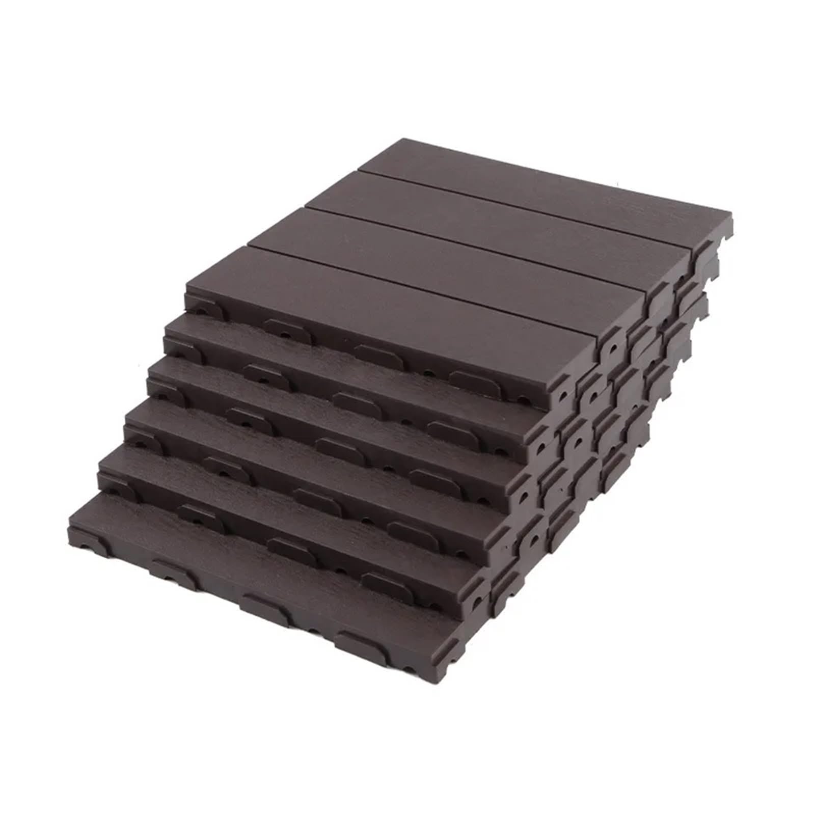 Terassenplatten AußEnbereich Kunststoff-Fertigparkett, Selbstaufbau, Balkon, Terrasse, Innenhof, Renovierung, Holzoptik, Selbstverlegung, Wohndeko(Brown)