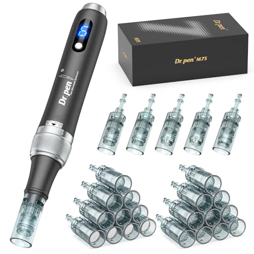 Dr. Pen M7S Wireless Microneedling Pen Skin Care Tool Kit with 11 16 24 36 Pin Cartridges Black