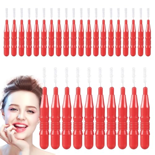 Juego de cepillos de dientes interdentales compactos para limpieza diaria, cepillos para espacios reducidos, herramientas reutilizables de cerdas finas para adolescentes y adultos, viajes y uso