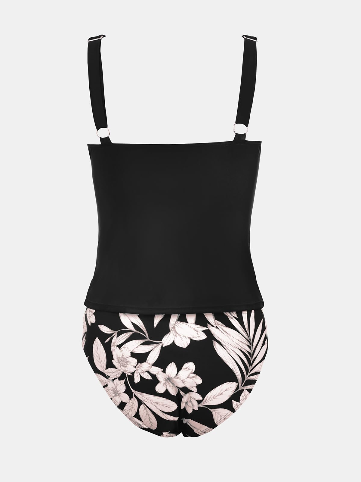 CUPSHE Conjunto de tankini para mujer, traje de baño de dos piezas, fruncido frontal