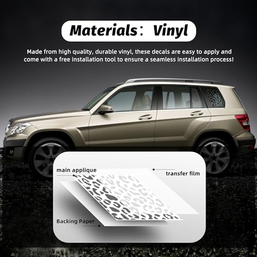 Image of Rear Quarter Window Leopard Cheetah Decal for Car SUV Trucks