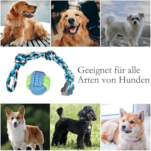 BDBFPAN Hundespielzeug Seil, Hundespielzeug Unzerstörbar Große Hunde für Aggressive Kauer, Set mit 2 unzerstörbare Kauspielzeug Robustes gedrehtes Seilspielzeug für Mittelgroße und Große Hunde
