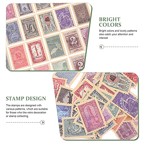 EXCEART 200 Vellen Vintage Diy Scrapbooking Stickers Antieke Postzegel Stickers Journaling Levert Retro Craft Diy Papers… - Afbeelding 6