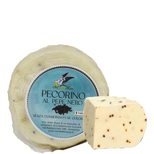 Pecorino calabrais au poivre noir artisanal 500 g | Fabriqué avec du lait de brebis italien