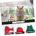 Milisten 1set Mini Woolen Pet Hats Bow Ties for Hamsters Reptiles Chickens Christmas Costume Accessories for Festive Celebrations