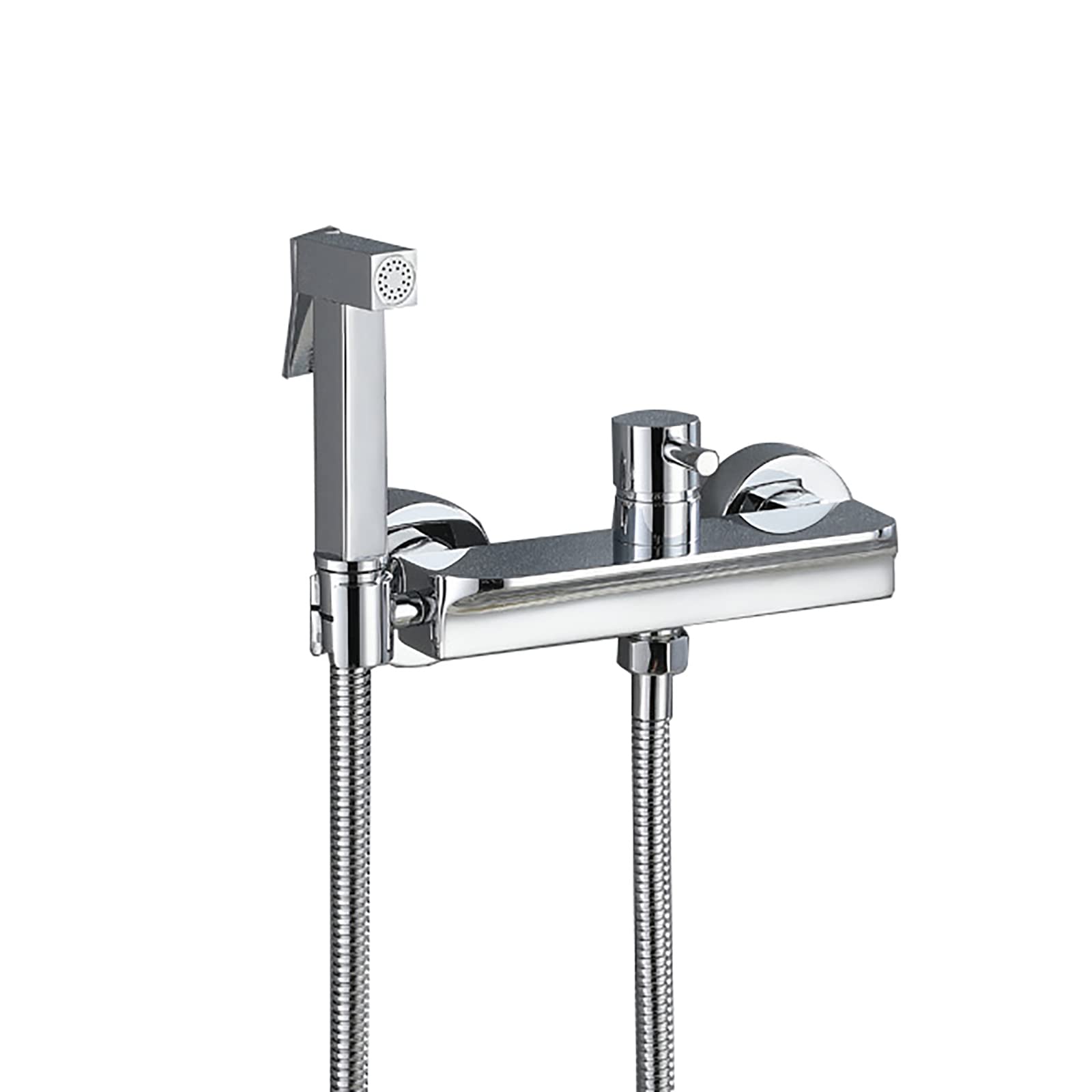 Pulvérisateur de bidet à main en laiton chromé et eau chaude pour toilette chic