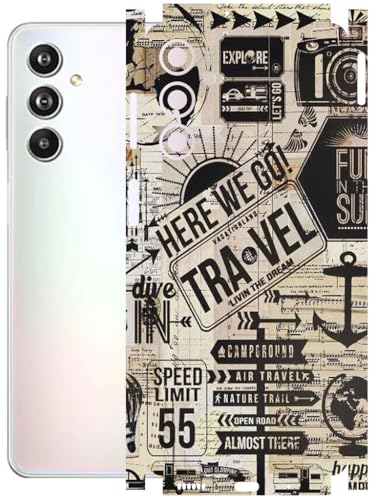 Image of AtOdds - Full Body Back Screen Guard Protector Film - Lamination Wrap Skin Sticker Compatible with Samsung Galaxy F54 (5G) | Scratchproof Matte Finish (Explore)