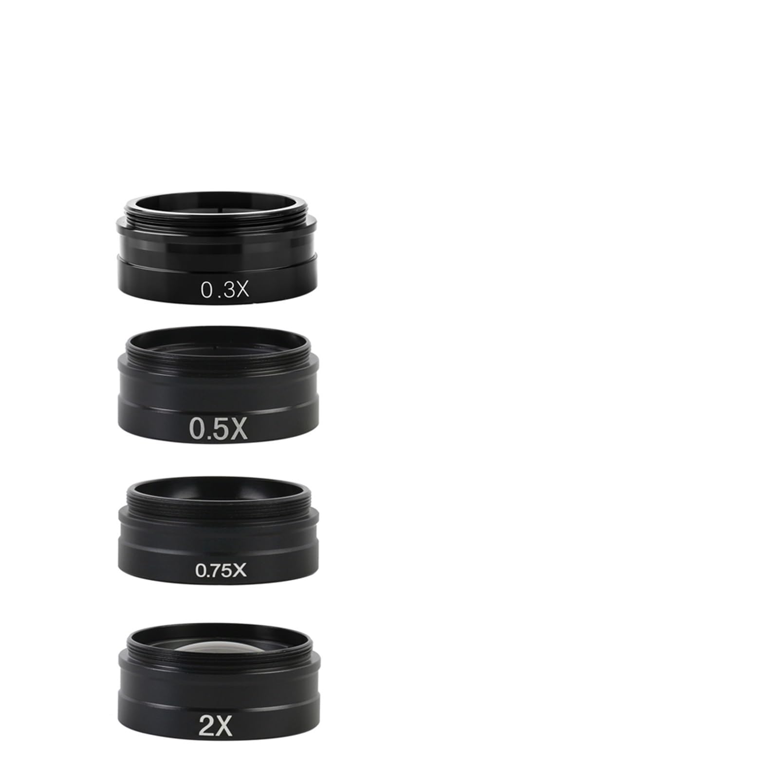 Edede Set-K Azk Microscope Lens, 2.0X 0.75X 0.5X 0.35X Auxiliary Objective Glass Lens For 180X C Lens Portable Industry Video Microscope Camera(Set-K Azk)