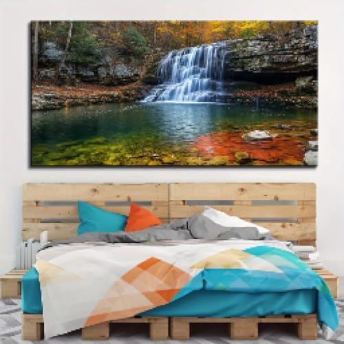 Forêt cascade peinture murale XINBAO pour masquer un mur vide 65x130