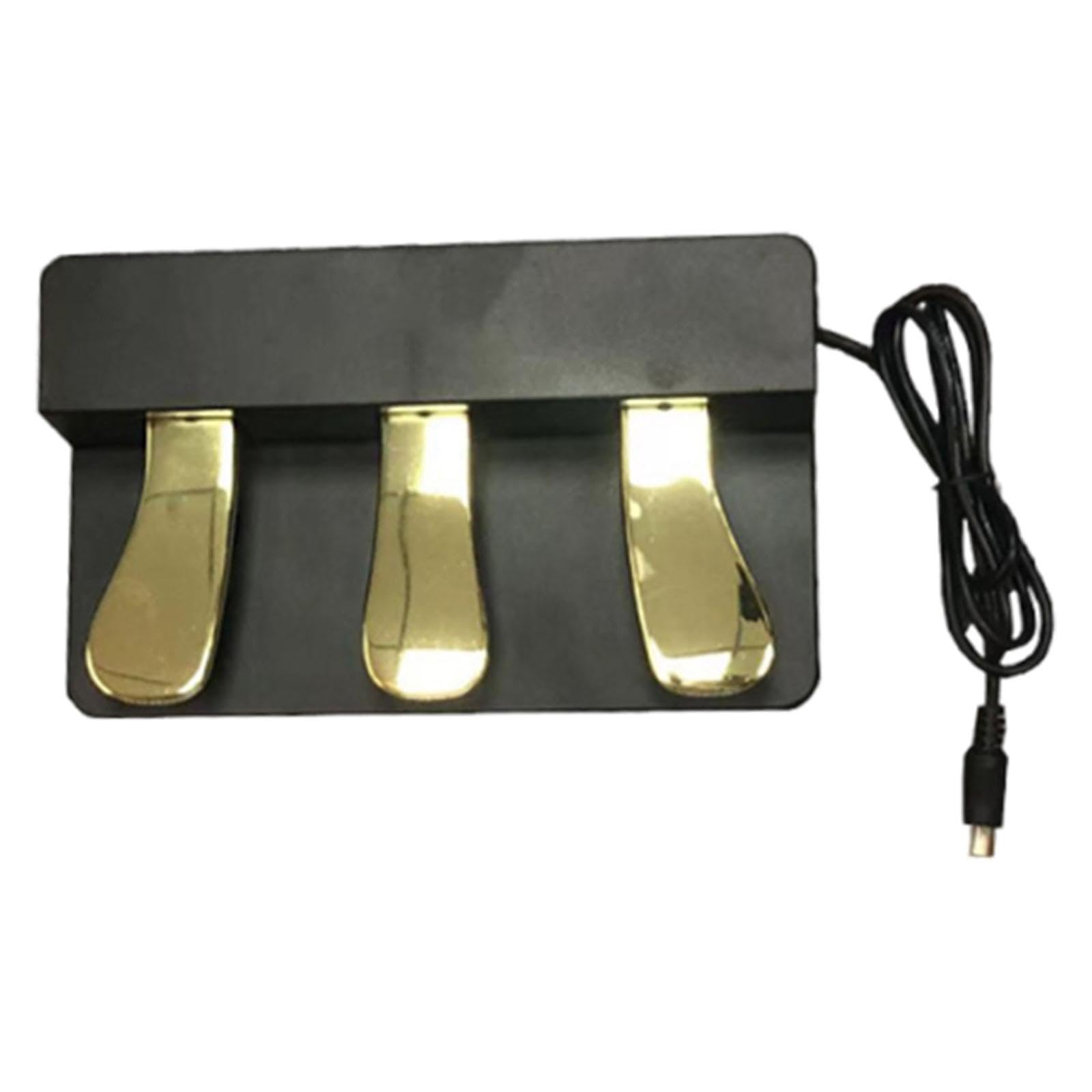 Fenteer Pedal de Sostenido Digital para Piano Pedal Instrumento Musical Base Antideslizante Construcción Metálica Compatible con Sintetizadores Academias, con Tapa