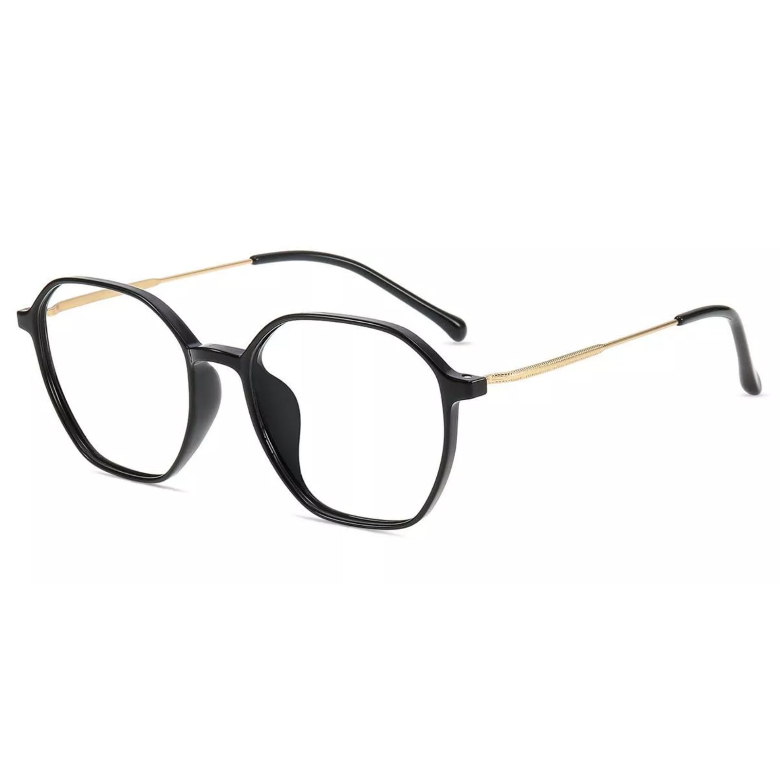 Firmoo Blaulichtfilter Brille ohne Sehstärke für Damen Herren TR90-Rahmen Runde Computerbrille, Blaulicht UV Schutzbrille, T7178