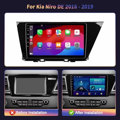 Radio coche con Bluetooth 2 DIN para Kia Niro DE 2016-2019 con cámara trasera y USB 7