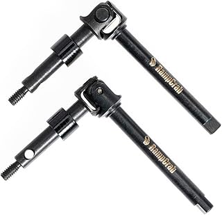 RampCrab Spring Steel CVD Front axle shafts for Axial SCX24 1/24 RC Crawler Car, 4mm Axle Length, 1 Pair Front axle shafts, Upgrades Parts Accessories for SCX24 Bronco Deadbolt JLU B17 Gladiator C10