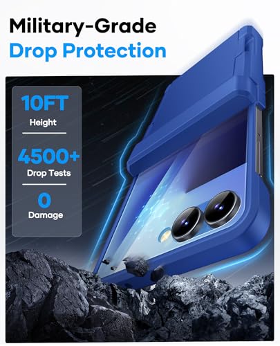 Image of ASAFCASE for Samsung Galaxy Z Flip 7 Case with Card Holder, Royal Blue