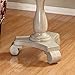 Roundhill Furniture Rene Round Wood Pedestal Side Table, Antique White