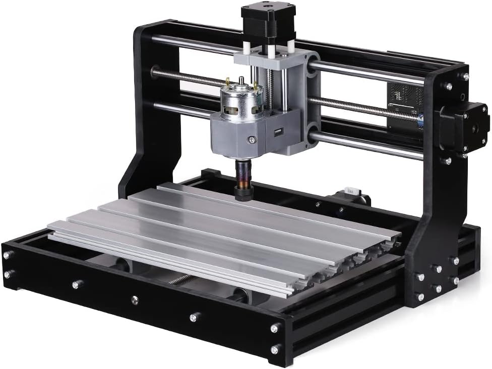 CNC3018 PRO DIY CNC Router Kit Mini Engraving Machine GRBL Control 3 Axis for PCB PVC Plastic Acrylic Wood Carving Milling Engraving Machine with ER11 Collet XYZ Working Area 300x180x45mm 100-240V