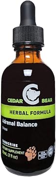 Cedar Bear Adrenal Balance - Liquid Herbal Supplement with Adaptogens That Fights Fatigue, Manage Stress and Increase Energy 2 fl oz / 60 ml 1 Unit