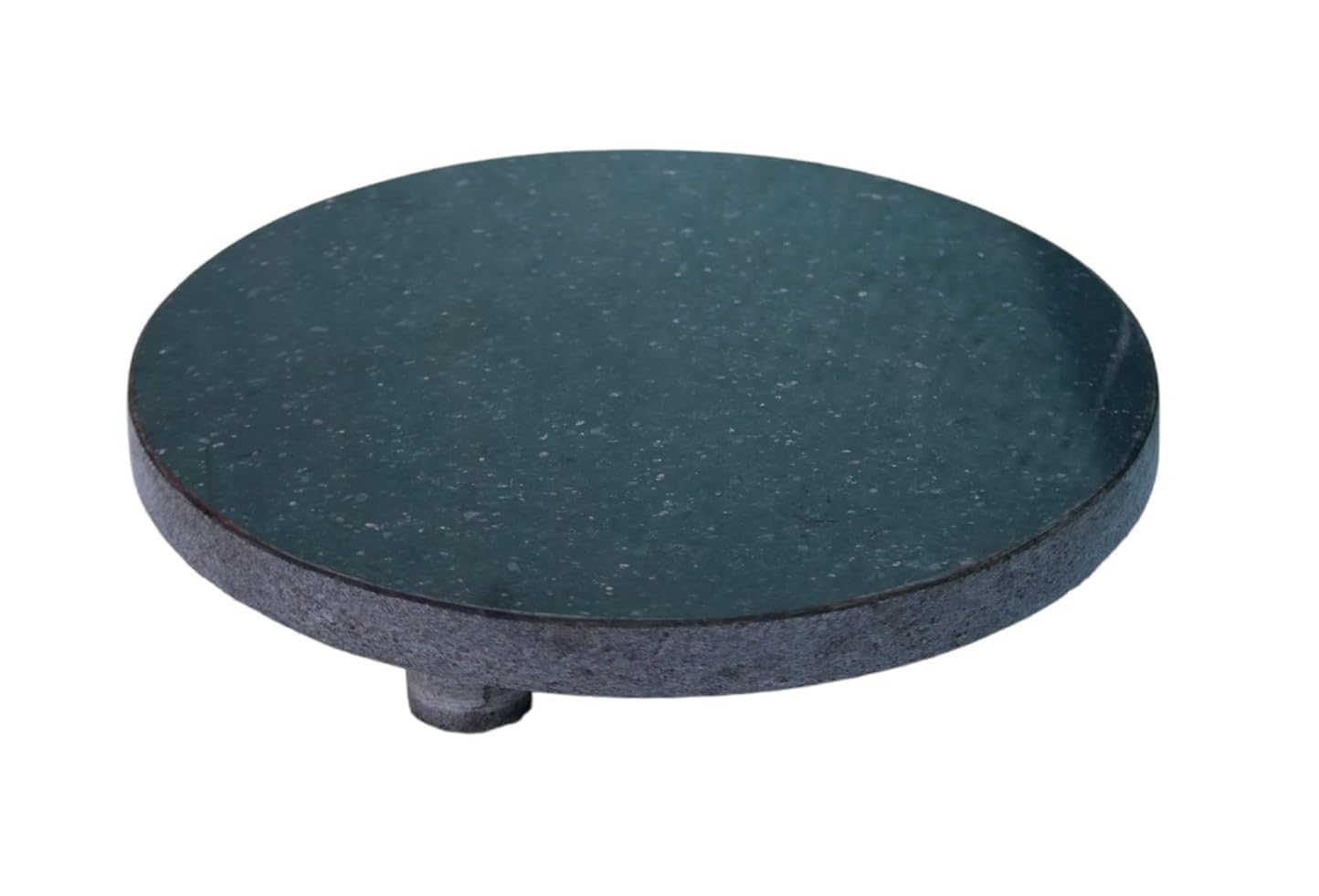 PRINA E-SHOP Natural Black Granite Roti Roller/Chakla Belan/Rolling Pin Board/Phulka Maker/Roti Maker/Chapati Maker/Chakla for Home & Kitchen (Black_10inch)