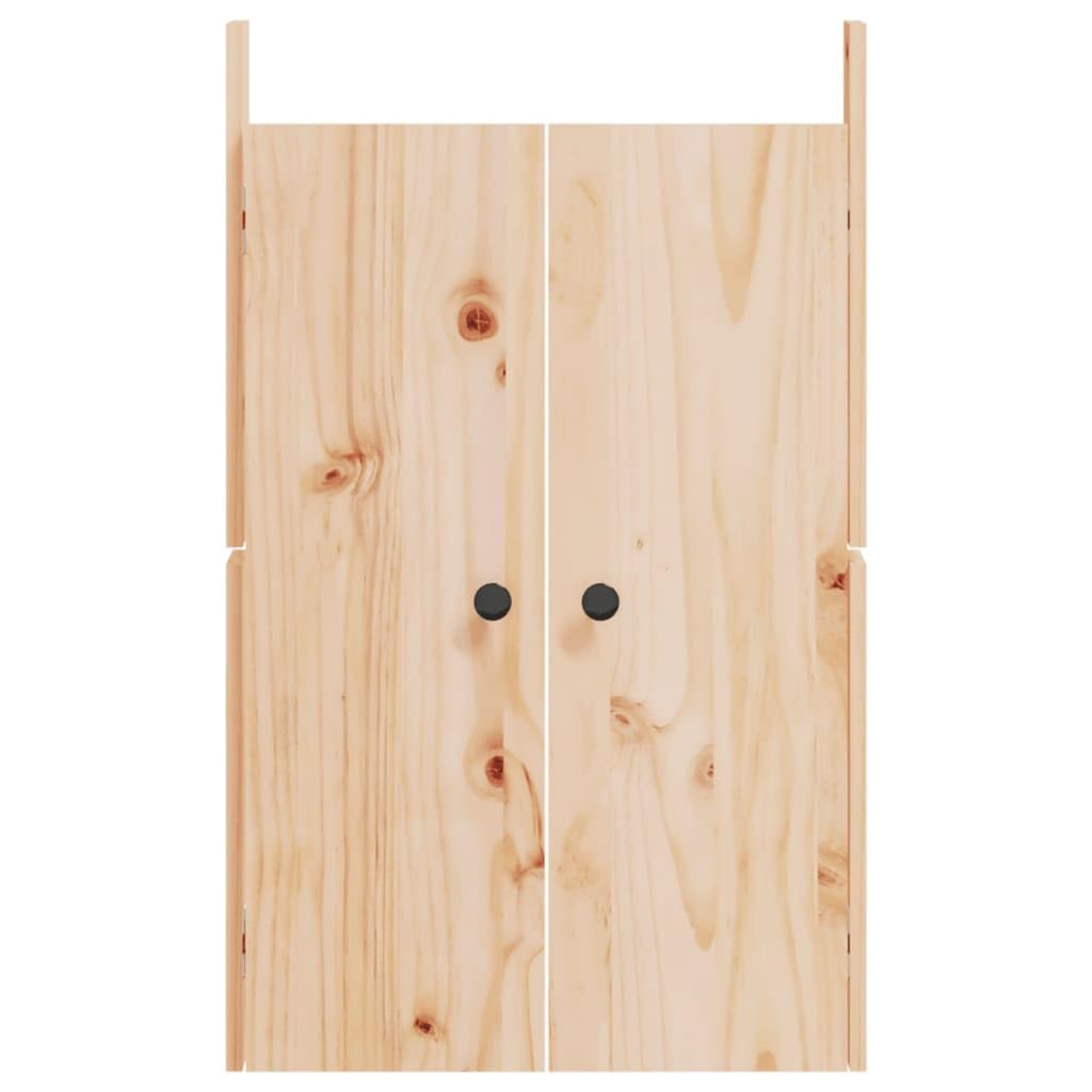Puertas de cocina para exteriores, 2 unidades, 50 x 9 x 82 cm, madera maciza de pino